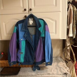 Colorblock Denim Jacket